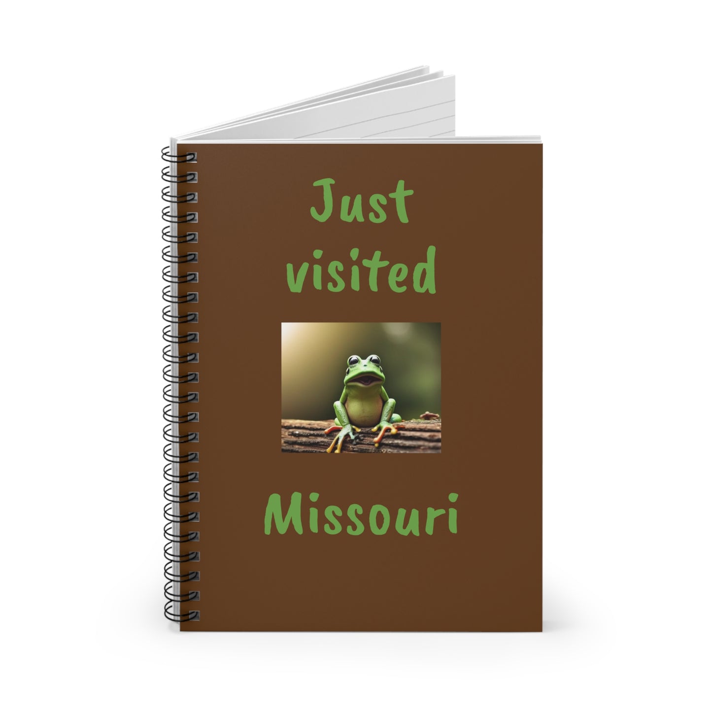 Stoned Frog Spiral Notebook - Ruled Line Visited Missouri