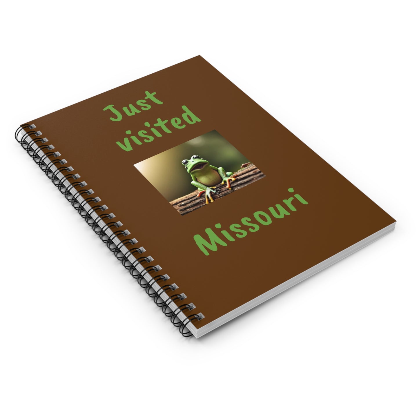 Stoned Frog Spiral Notebook - Ruled Line Visited Missouri