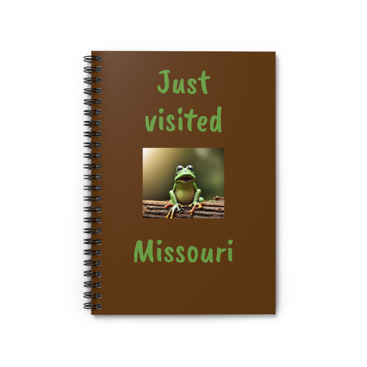 Stoned Frog Spiral Notebook - Ruled Line Visited Missouri