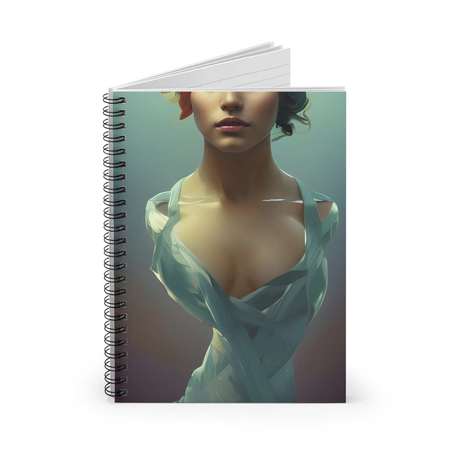 Woman's Bust Spiral Notebook - Ruled Line