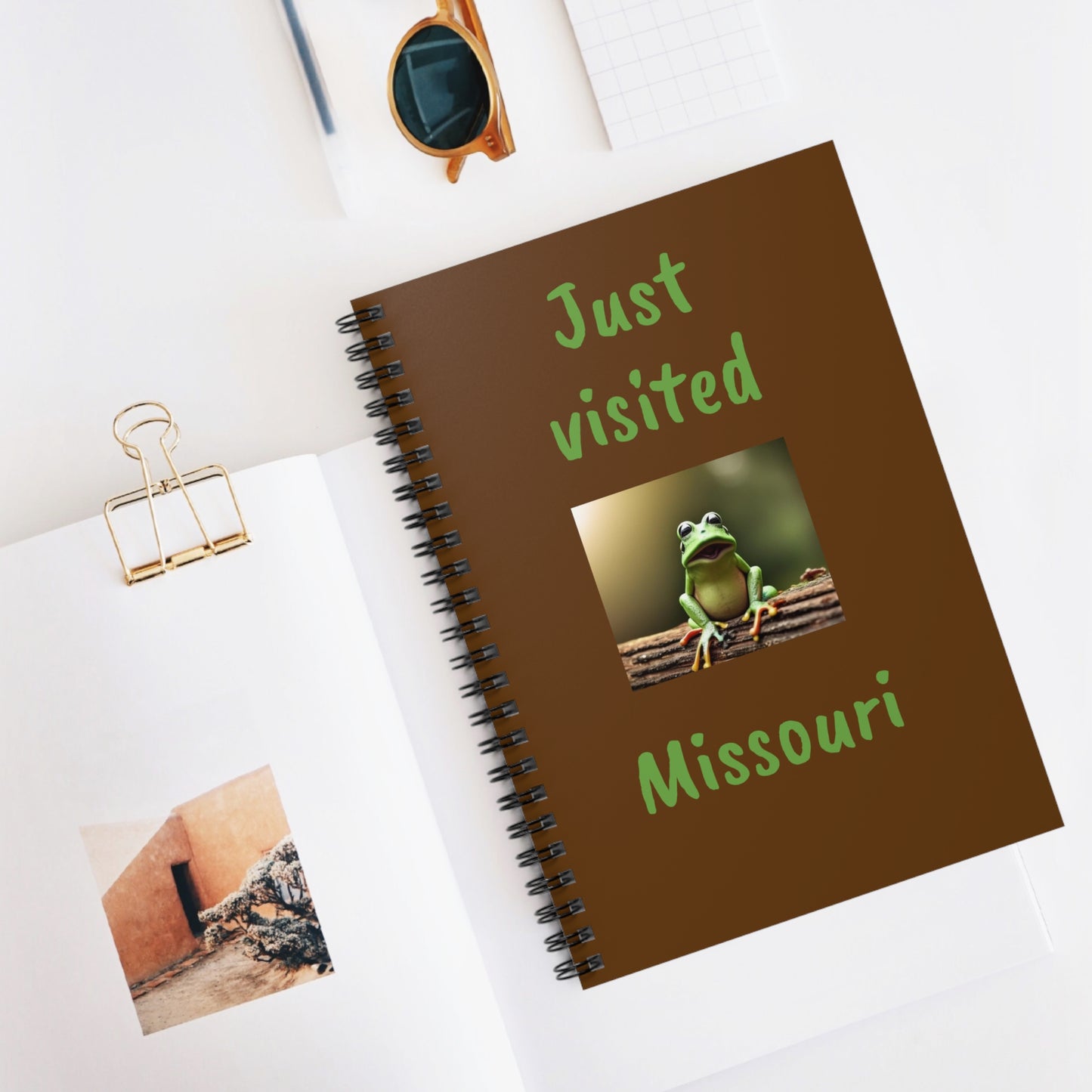 Stoned Frog Spiral Notebook - Ruled Line Visited Missouri