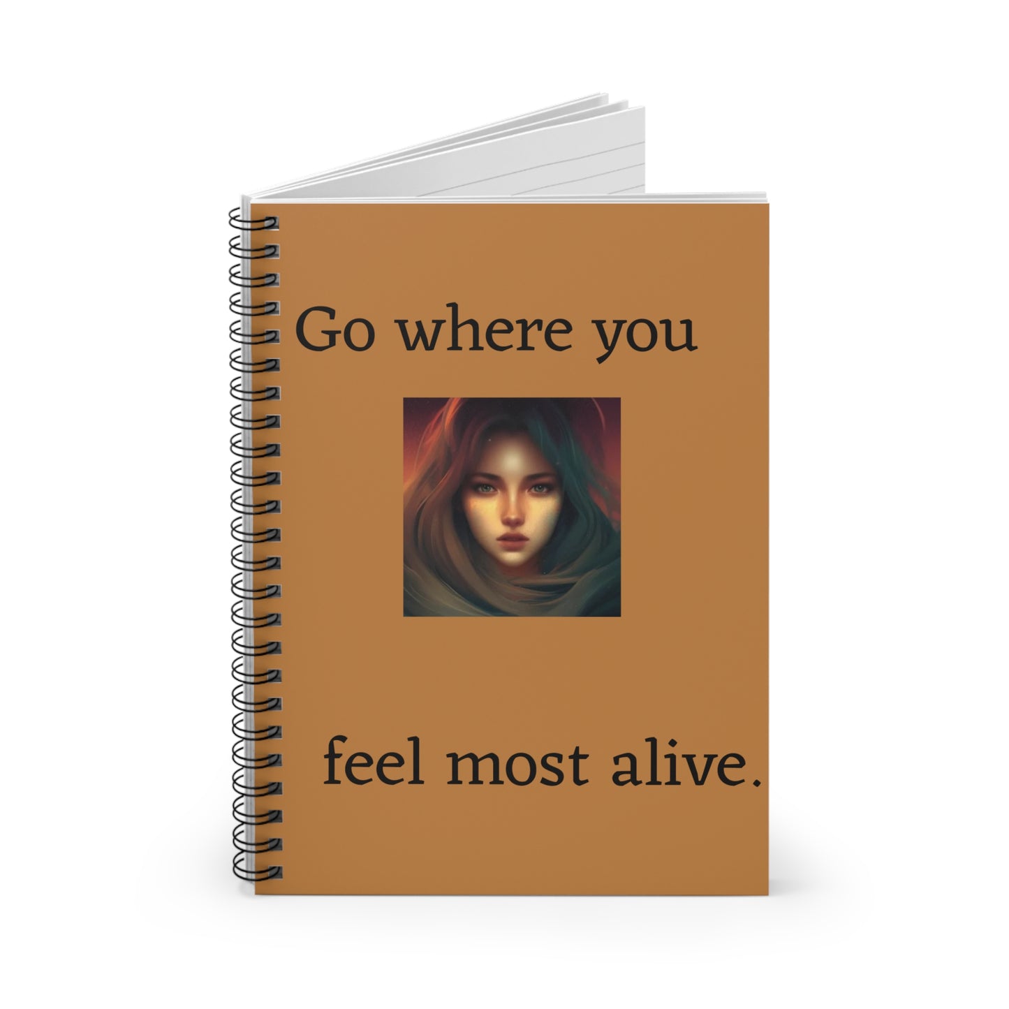 Traveling Woman Spiral Notebook - Ruled Line