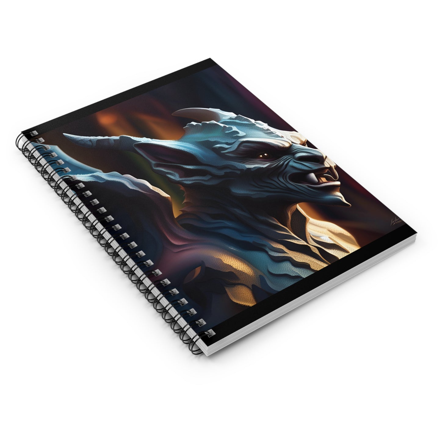 Gargoyle on a building Spiral Notebook - Ruled Line