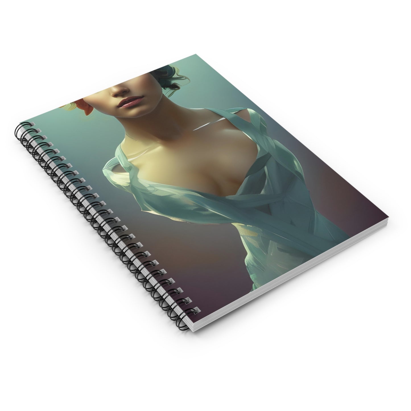 Woman's Bust Spiral Notebook - Ruled Line