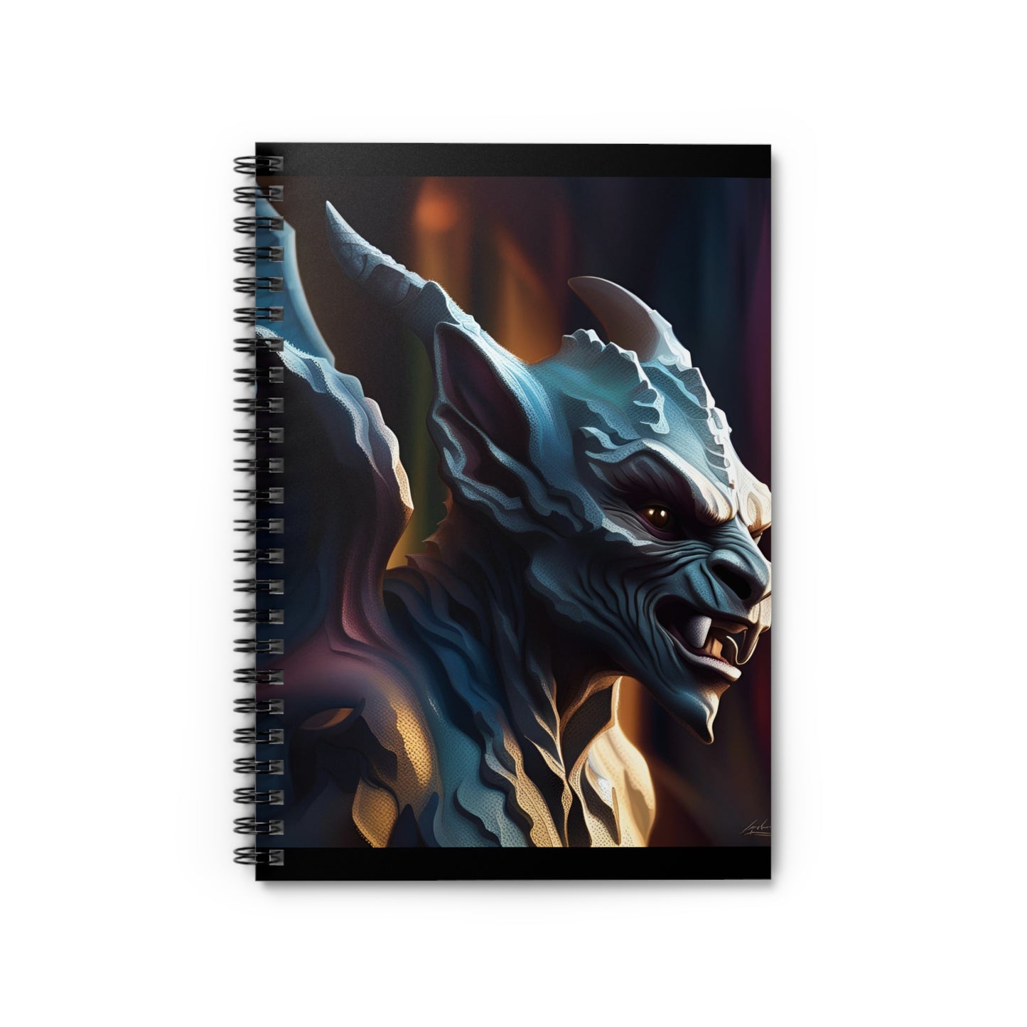 Gargoyle on a building Spiral Notebook - Ruled Line