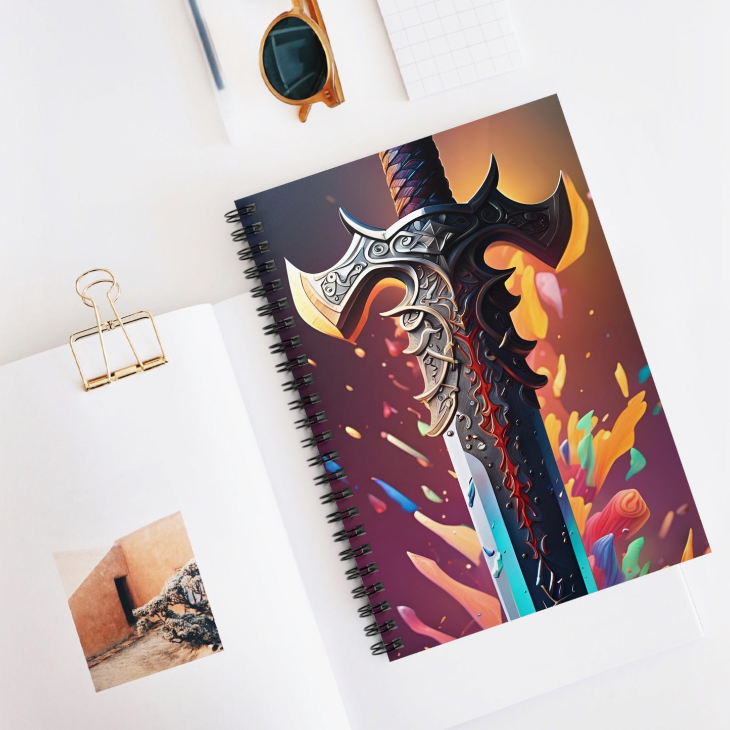 Viking Sword Spiral Notebook - Ruled Line