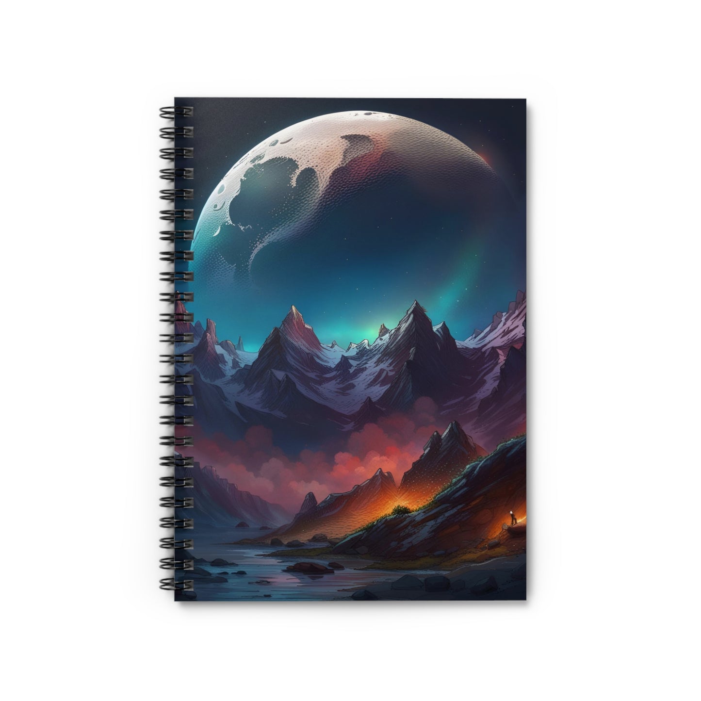 Moonscape Spiral Notebook - Ruled Line