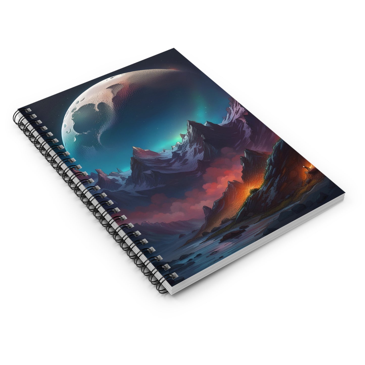 Moonscape Spiral Notebook - Ruled Line