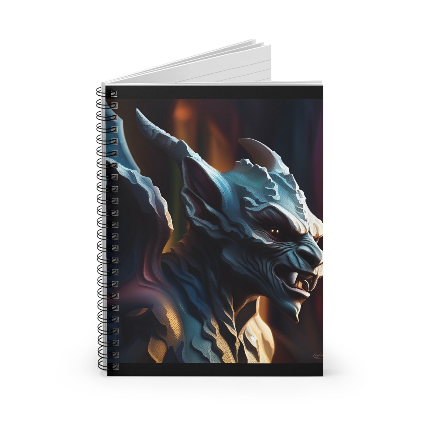 Gargoyle on a building Spiral Notebook - Ruled Line