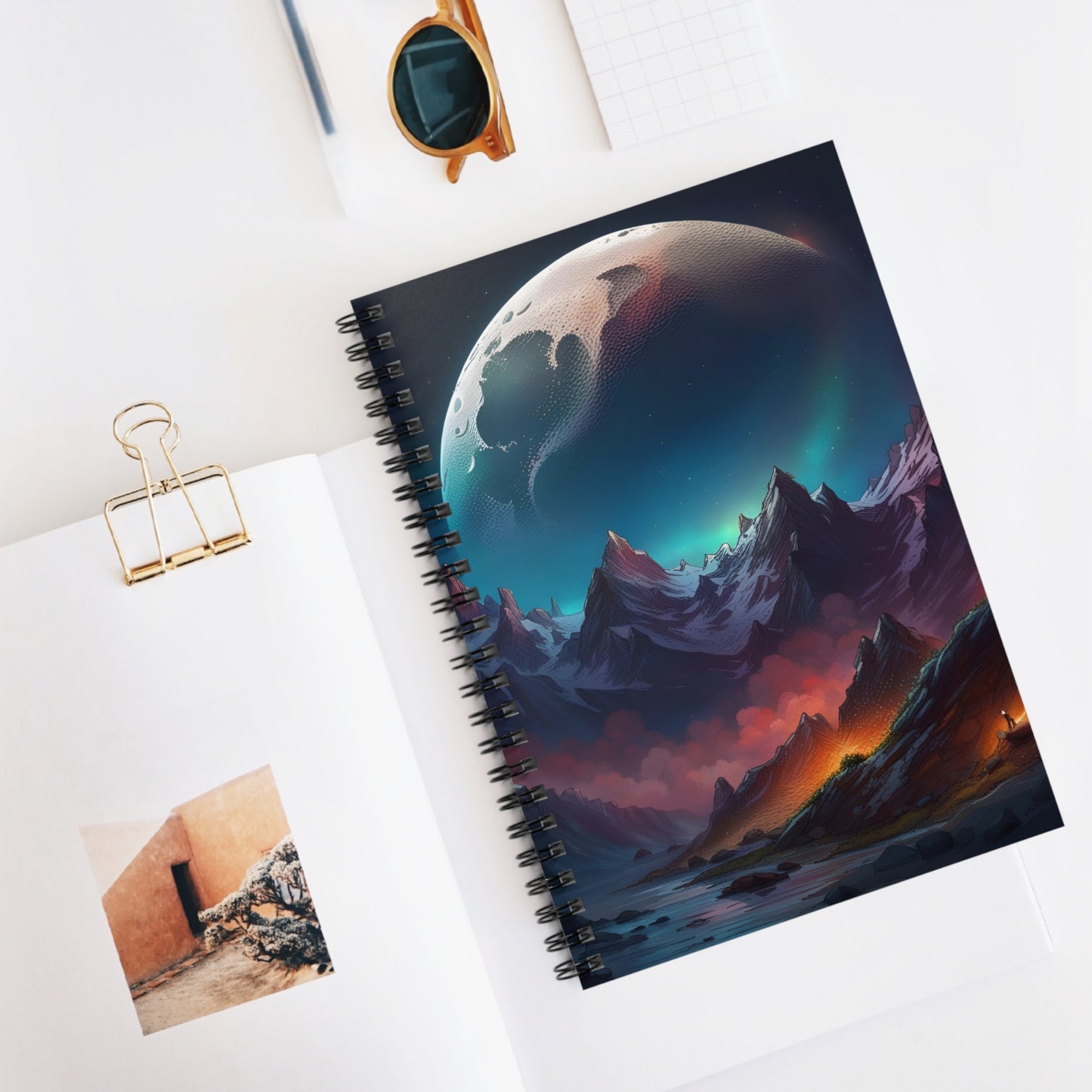 Moonscape Spiral Notebook - Ruled Line