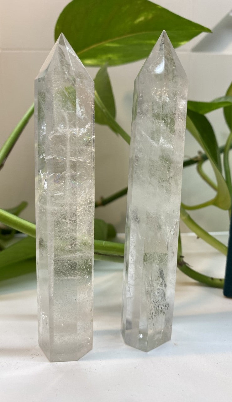 Clear Natural Crystal Quartz Tower