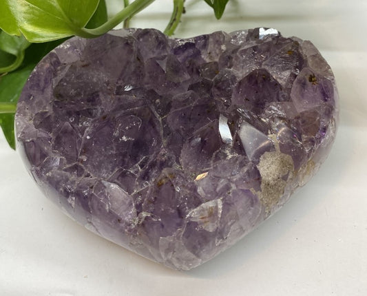 Large Heart Purple Amethyst