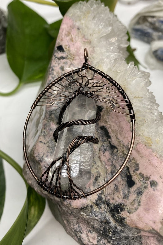 Tree of Life Wrapped Clear Quartz