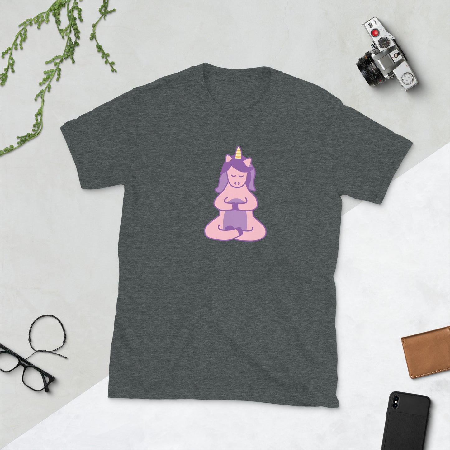 Yoga Unicorn Short-Sleeve Unisex T-Shirt