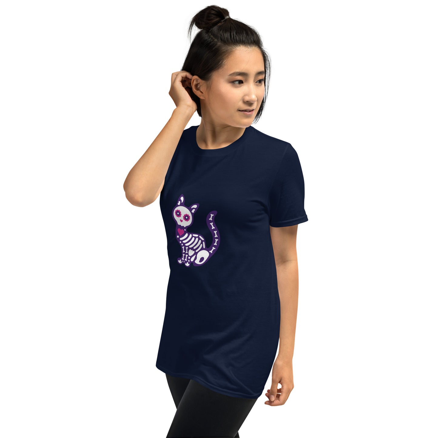 Cute Cat Skeleton Short-Sleeve Unisex T-Shirt