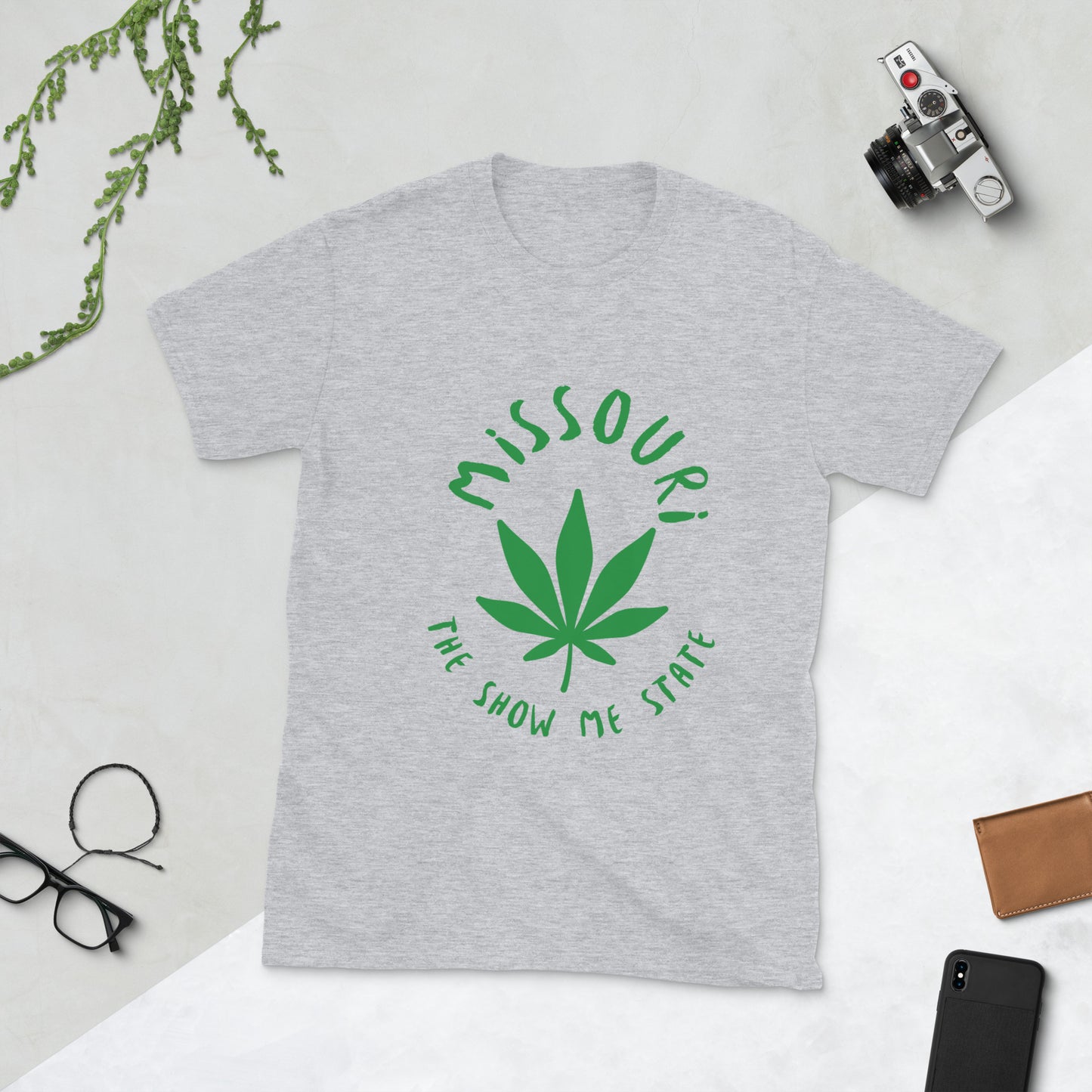 Pot Leaf Missouri Short-Sleeve Unisex T-Shirt