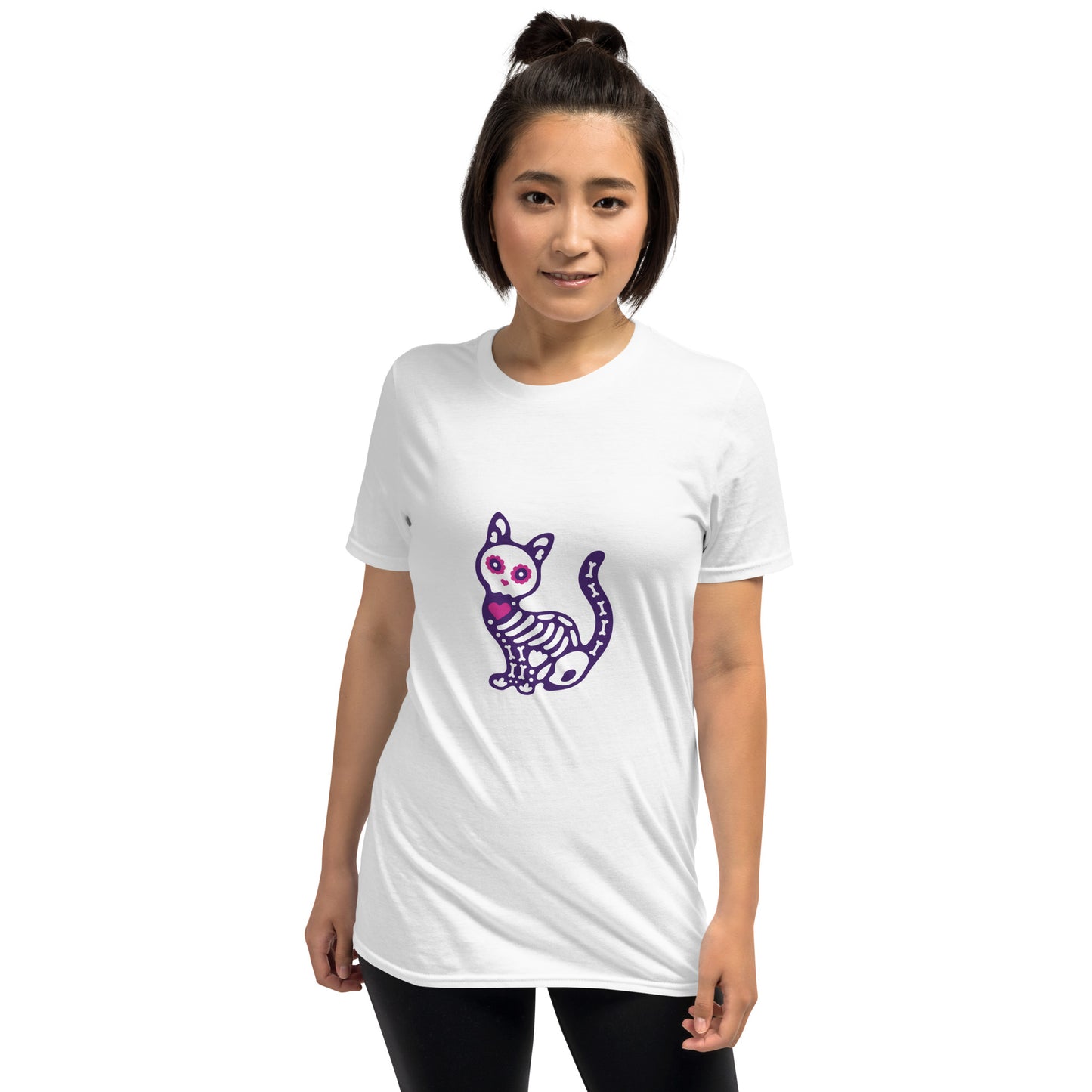 Cute Cat Skeleton Short-Sleeve Unisex T-Shirt