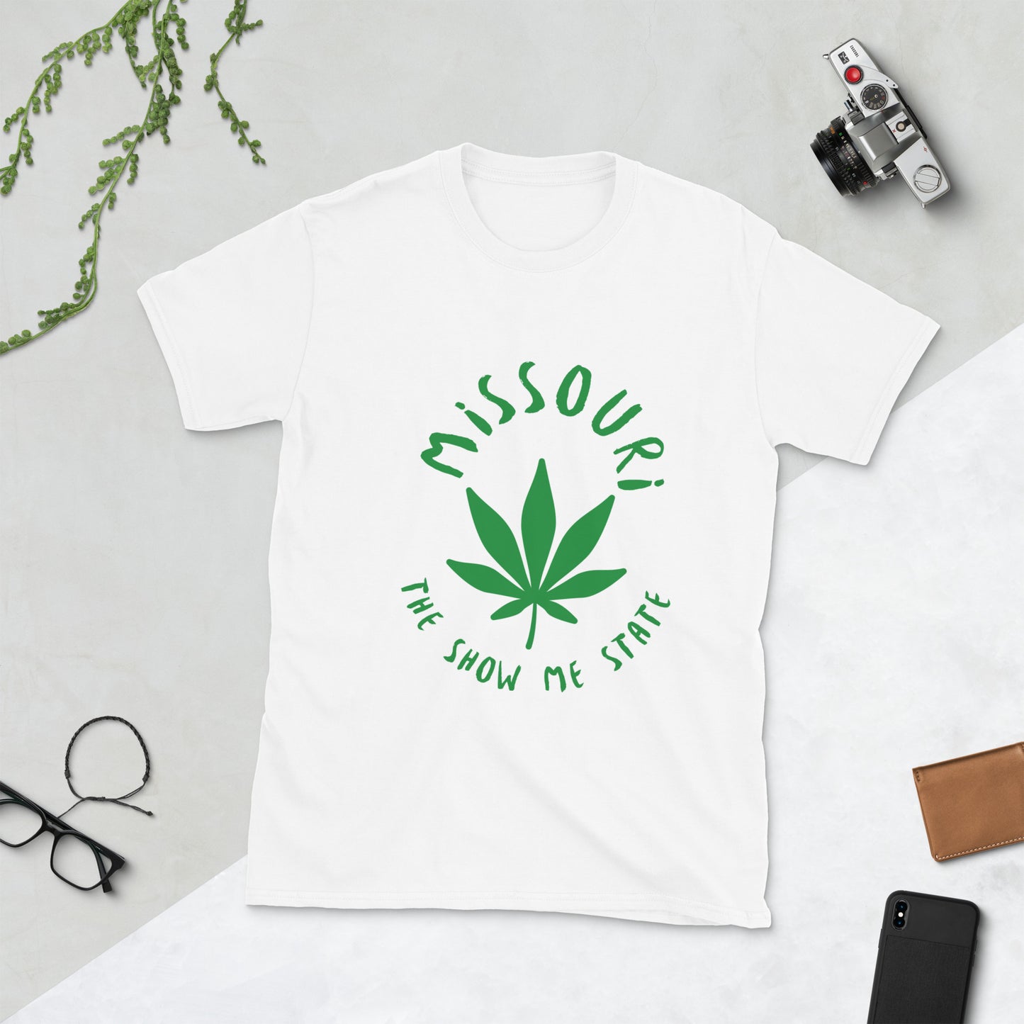 Pot Leaf Missouri Short-Sleeve Unisex T-Shirt